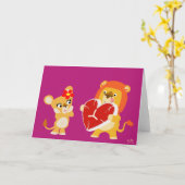 Love Lions wenskaart Kaart (Gele Bloem)