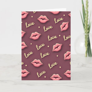 Love Lips Modern Art Kaart