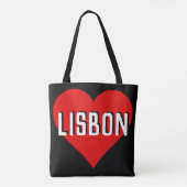 Love Lisbon, Portugal Tote Bag (Achterkant)