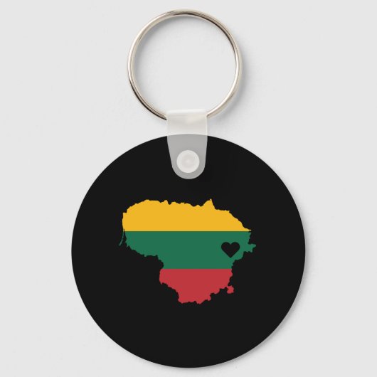 Love Litouwen Gift Litouwse Pride Heart Sleutelhanger (Voorkant)