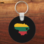 Love Litouwen Gift Litouwse Pride Heart Sleutelhanger (Voorkant)