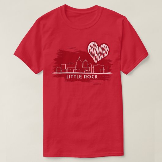 LOVE LITTLE ROCK ARKANSAS T-SHIRT (Design voorkant)