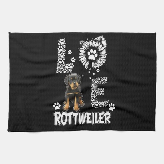 Love Little Rottweiler Theedoek (Horizontaal)