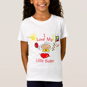 Love Little Sister Stick Figuur Girl T-shirt
