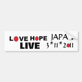 Love Live Hope Japan Bumpersticker