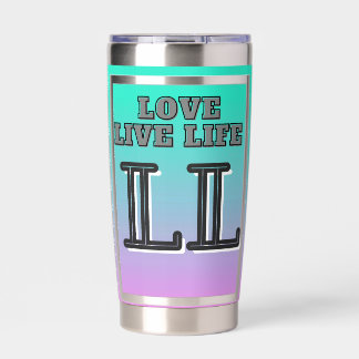 Love Live Life Quote Geïsoleerde Drinkbeker
