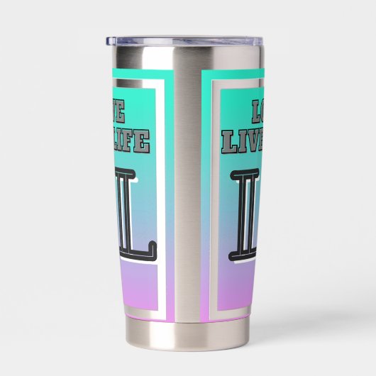 Love Live Life  Quote Geïsoleerde Drinkbeker (Rechts)