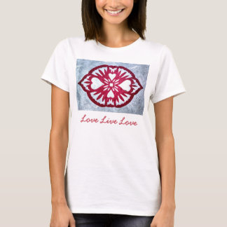 Love Live Love T-shirt Heart Art