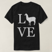 Love Llama Alpaca Silhouette Llamas Lover Owner Pe T-shirt (Design voorkant)