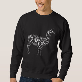 Love Llama I Love Llamas Word Cloud Graphic Premiu Trui