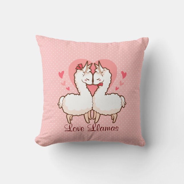 Love Llama Pillow Kussen (Voorkant)