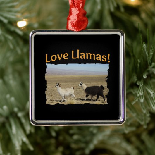 Love Llamas - Beste Vrienden Metalen Ornament (Boom)