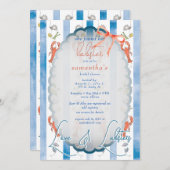 Love & Lobster Coquette Bow Wedding Vrijgezellenfe Kaart (Voorkant / Achterkant)