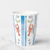 Love & Lobster Coquette Bow Wedding Vrijgezellenfe Papieren Bekers (Rechts)