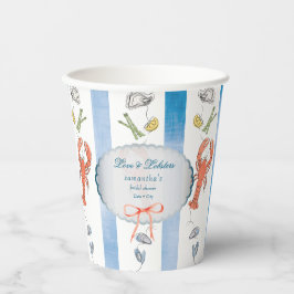Love & Lobster Coquette Bow Wedding Vrijgezellenfe Papieren Bekers