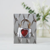 Love Lock briefkaart (Staand voorkant)