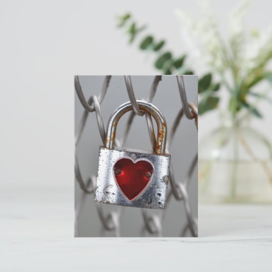 Love Lock briefkaart (Staand voorkant)