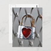Love Lock briefkaart (Voorkant / Achterkant)