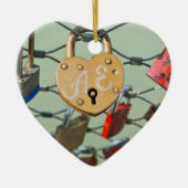 Love Lock Keramisch Ornament (Voorkant)