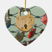 Love Lock Keramisch Ornament (Achterkant)
