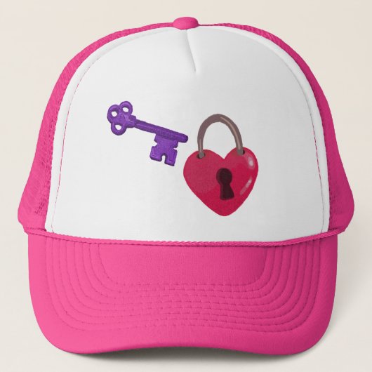 Love Lock + Key Trucker Pet (Voorkant)