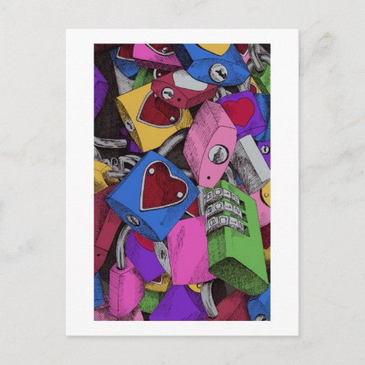 Love Locks Briefkaart (Voorkant)