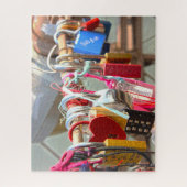 Love Locks Brooklyn Bridge New York. Legpuzzel (Verticaal)