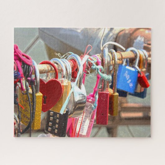 Love Locks Brooklyn Bridge New York. Legpuzzel (Horizontaal)
