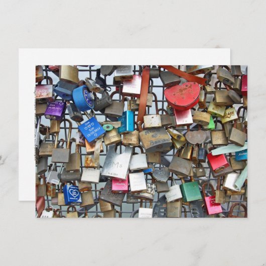 Love locks Kaart (Voorkant / Achterkant)