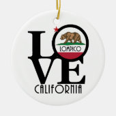 LOVE Lompico California Keramisch Ornament (Voorkant)