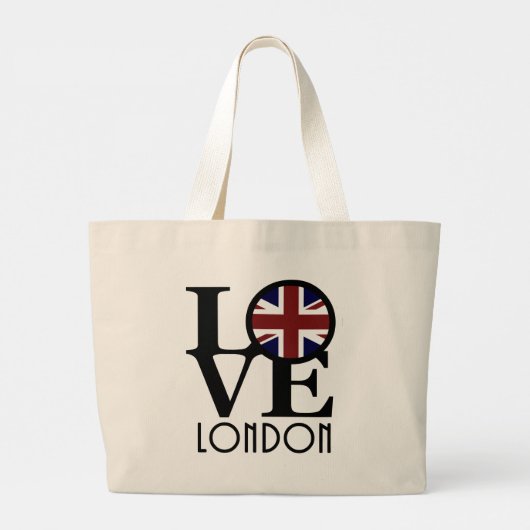 LOVE Londen Grote Tote Bag (Achterkant)