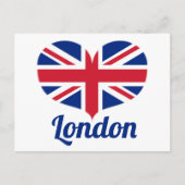 Love London | Hart-vormige Vlag van het VK/EU-vlag Briefkaart (Voorkant)