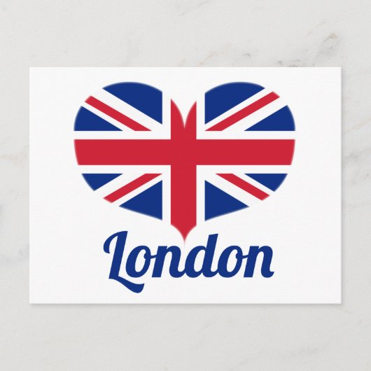 Love London | Hart-vormige Vlag van het VK/EU-vlag Briefkaart (Voorkant)