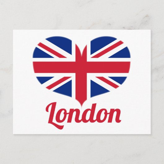 Love London | Hart-vormige Vlag van het VK/EU-vlag Briefkaart (Voorkant)