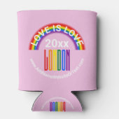 Love London Pride Gay Pride LGBT Rainbow Blikjeskoeler (Achterkant)