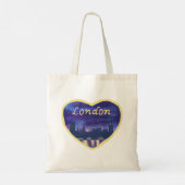 Love London River Thames England Paarse Sunset Art Tote Bag (Achterkant)