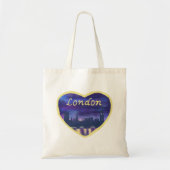 Love London River Thames England Paarse Sunset Art Tote Bag (Voorkant)