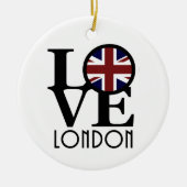 LOVE London (vlag van het Verenigd Koninkrijk) Keramisch Ornament (Voorkant)