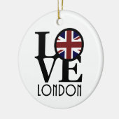 LOVE London (vlag van het Verenigd Koninkrijk) Keramisch Ornament (Links)
