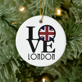 LOVE London (vlag van het Verenigd Koninkrijk) Keramisch Ornament