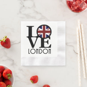 LOVE London (vlag van het Verenigd Koninkrijk) Servet