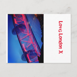 Love London X - The London Eye Ferris Wheel Briefkaart