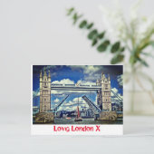 Love London X - Tower Bridge Briefkaart (Staand voorkant)