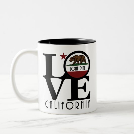 LOVE Lone Pine California 111oz Tweekleurige Koffiemok (Links)