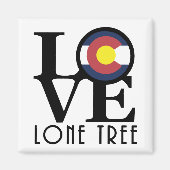 LOVE Lone Tree Colorado Magneet (Voorkant)