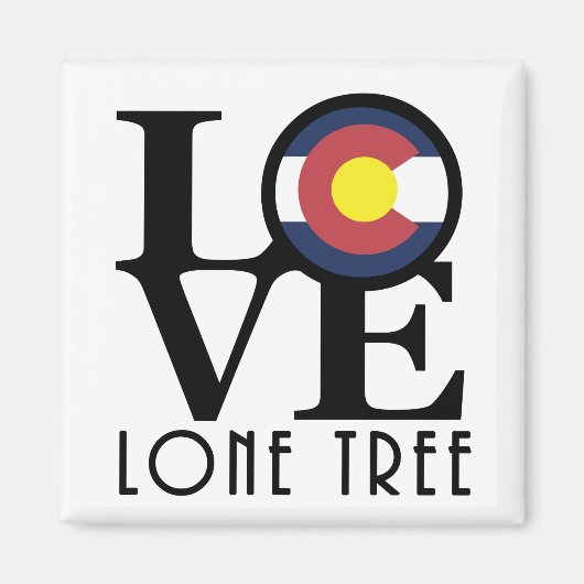 LOVE Lone Tree Colorado Magneet (Voorkant)