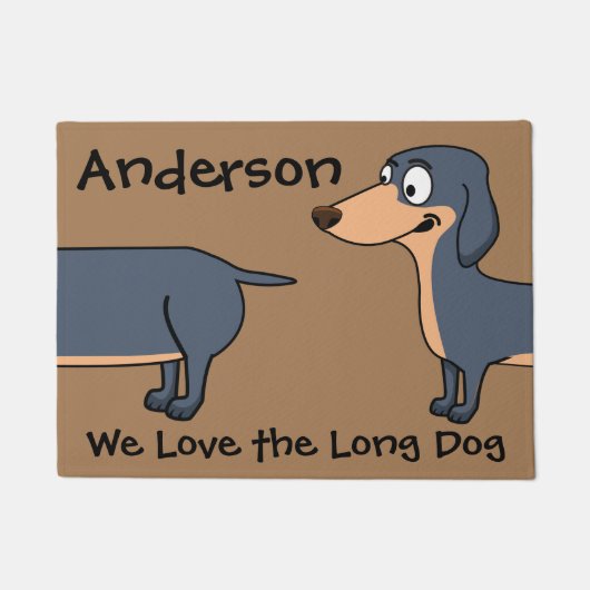Love Long Dog - Dachshund 18" x 24" Deurmat (Voorkant)