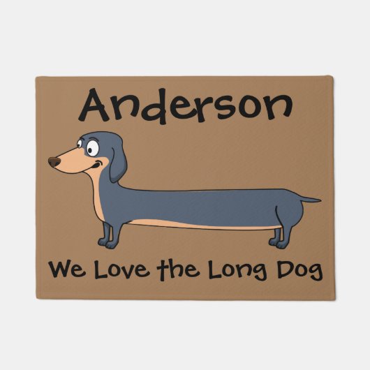 Love Long Dog - Dachshund (2) 18" x 24" deurmat (Voorkant)