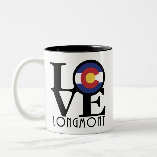 LOVE Longmont 11oz Tweekleurige Koffiemok (Links)
