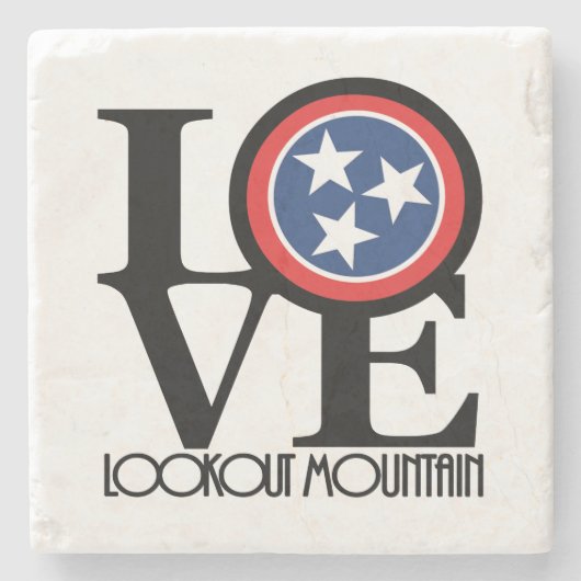 LOVE Lookout Mountain Stenen Onderzetter (Voorkant)